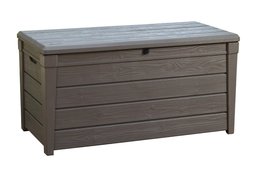 Keter Gartenbox Kunststoff Brightwood in Grau, 455L